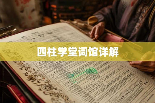 四柱学堂词馆详解
