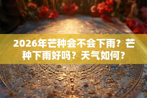 2026年芒种会不会下雨？芒种下雨好吗？天气如何？