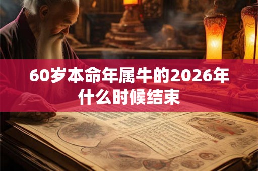 60岁本命年属牛的2026年什么时候结束 60岁本命年属牛的2026年什么时候结束