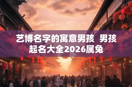 艺博名字的寓意男孩 男孩起名大全2026属兔 艺博名字的寓意男孩 男孩起名大全2026属兔