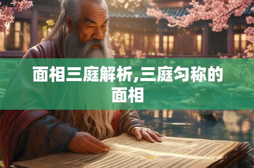 面相三庭解析,三庭匀称的面相