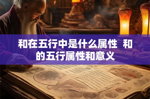 和在五行中是什么属性  和的五行属性和意义