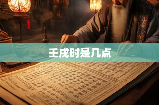 壬戌时是几点