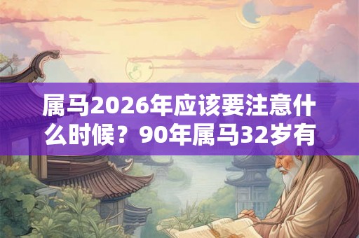 属马2026年应该要注意什么时候？90年属马32岁有一劫吗？