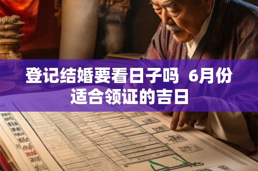 登记结婚要看日子吗  6月份适合领证的吉日