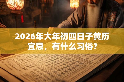 2026年大年初四日子黄历宜忌，有什么习俗？