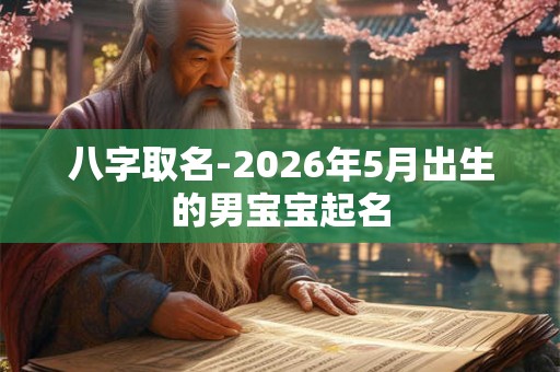 八字取名-2026年5月出生的男宝宝起名