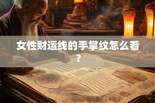 女性财运线的手掌纹怎么看？