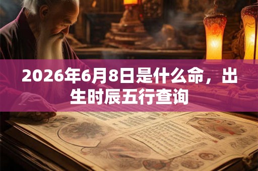 2026年6月8日是什么命，出生时辰五行查询