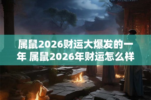 属鼠2026财运大爆发的一年 属鼠2026年财运怎么样