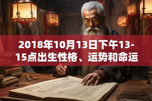 2018年10月13日下午13-15点出生性格、运势和命运
