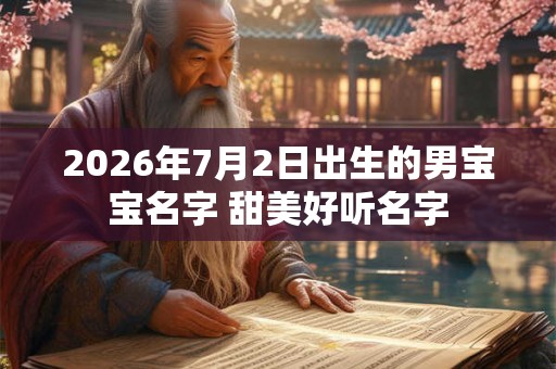 2026年7月2日出生的男宝宝名字 甜美好听名字