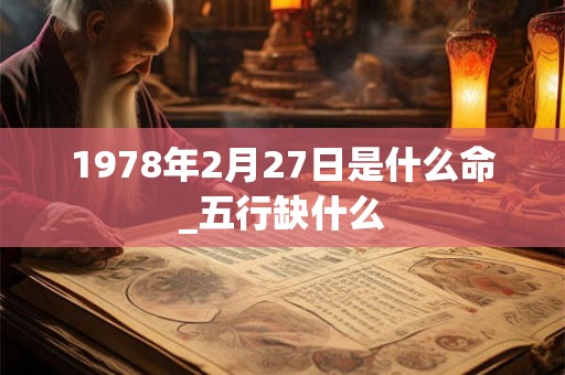 1978年2月27日是什么命_五行缺什么