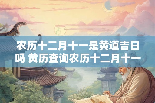 农历十二月十一是黄道吉日吗 黄历查询农历十二月十一黄道吉日 农历十二月十一是黄道吉日吗 黄历查询农历十二月十一黄道吉日