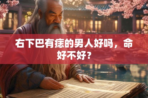 右下巴有痣的男人好吗，命好不好？