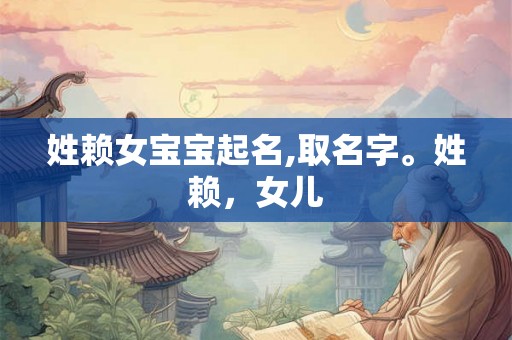 姓赖女宝宝起名,取名字。姓赖，女儿