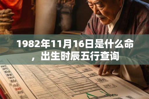 1982年11月16日是什么命，出生时辰五行查询
