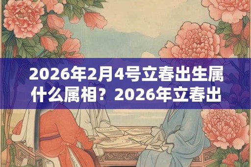 2026年2月4号立春出生属什么属相？2026年立春出生的男孩取名
