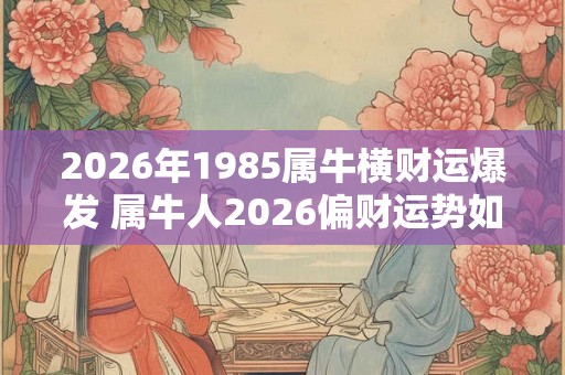 2026年1985属牛横财运爆发 属牛人2026偏财运势如何