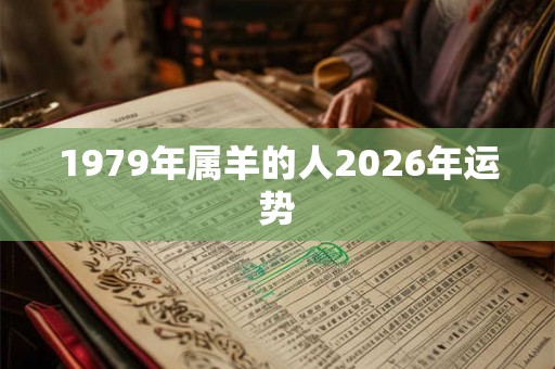 1979年属羊的人2026年运势
