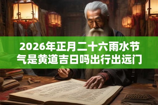 2026年正月二十六雨水节气是黄道吉日吗出行出远门好不好？