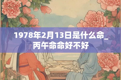 1978年2月13日是什么命_丙午命命好不好 1978年2月13日是什么命_丙午命命好不好