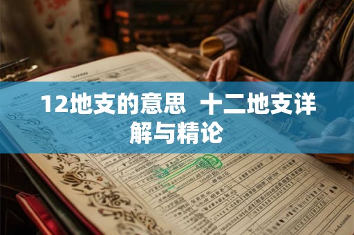 12地支的意思 十二地支详解与精论 12地支的意思 十二地支详解与精论