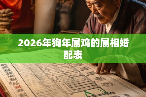 2026年狗年属鸡的属相婚配表