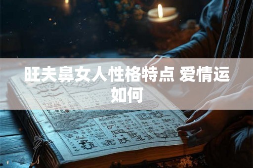 旺夫鼻女人性格特点 爱情运如何