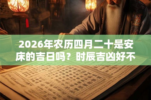 2026年农历四月二十是安床的吉日吗？时辰吉凶好不好？