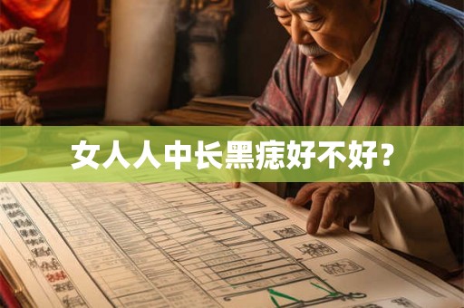 女人人中长黑痣好不好？