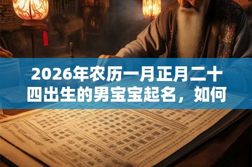 2026年农历一月正月二十四出生的男宝宝起名，如何起名？