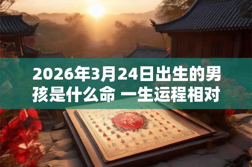 2026年3月24日出生的男孩是什么命 一生运程相对波动