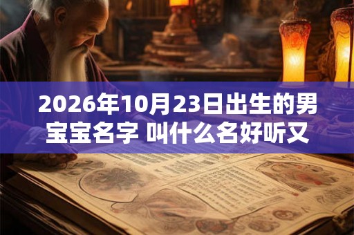 2026年10月23日出生的男宝宝名字 叫什么名好听又吉利网 2026年10月23日出生的男宝宝名字 叫什么名好听又吉利网