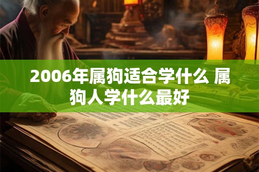 2006年属狗适合学什么 属狗人学什么最好