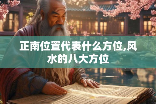 正南位置代表什么方位,风水的八大方位
