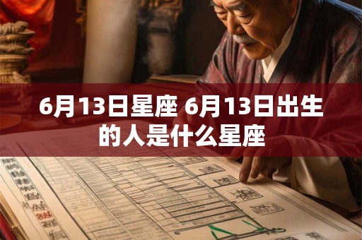 6月13日星座 6月13日出生的人是什么星座