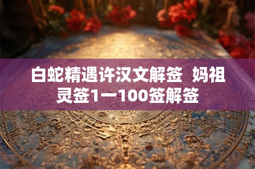 白蛇精遇许汉文解签  妈祖灵签1一100签解签