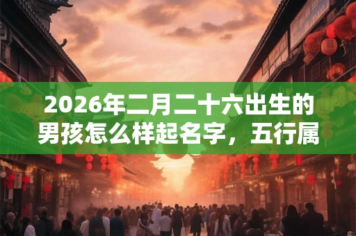 2026年二月二十六出生的男孩怎么样起名字，五行属什么