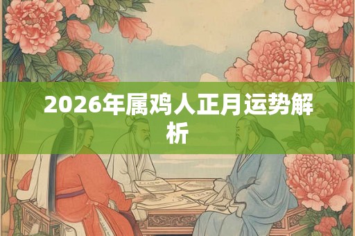 2026年属鸡人正月运势解析
