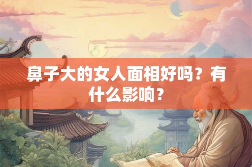 鼻子大的女人面相好吗？有什么影响？