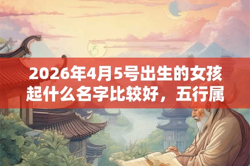 2026年4月5号出生的女孩起什么名字比较好，五行属什么