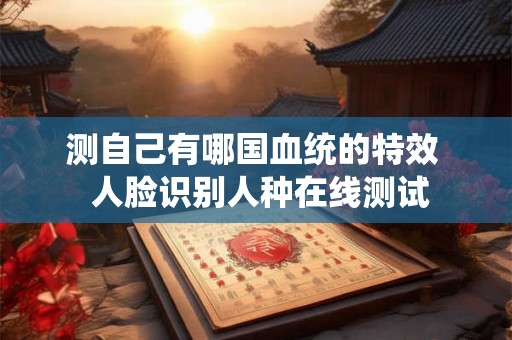 测自己有哪国血统的特效  人脸识别人种在线测试