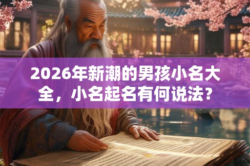 2026年新潮的男孩小名大全，小名起名有何说法？