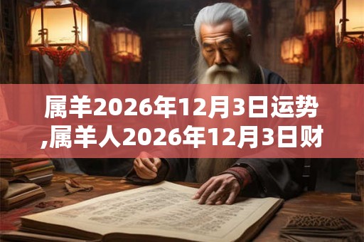 属羊2026年12月3日运势,属羊人2026年12月3日财运,生肖羊2026年12月3日运势 属羊2026年12月3日运势,属羊人2026年12月3日财运,生肖羊2026年12月3日运势