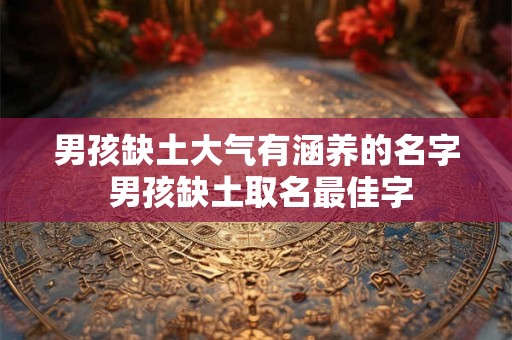 男孩缺土大气有涵养的名字 男孩缺土取名最佳字