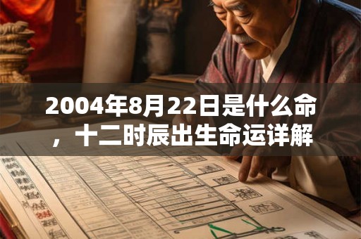 2004年8月22日是什么命，十二时辰出生命运详解