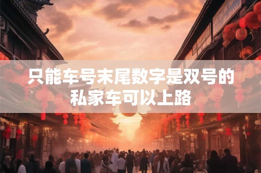 只能车号末尾数字是双号的私家车可以上路