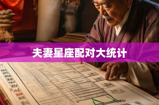 夫妻星座配对大统计