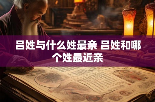 吕姓与什么姓最亲 吕姓和哪个姓最近亲